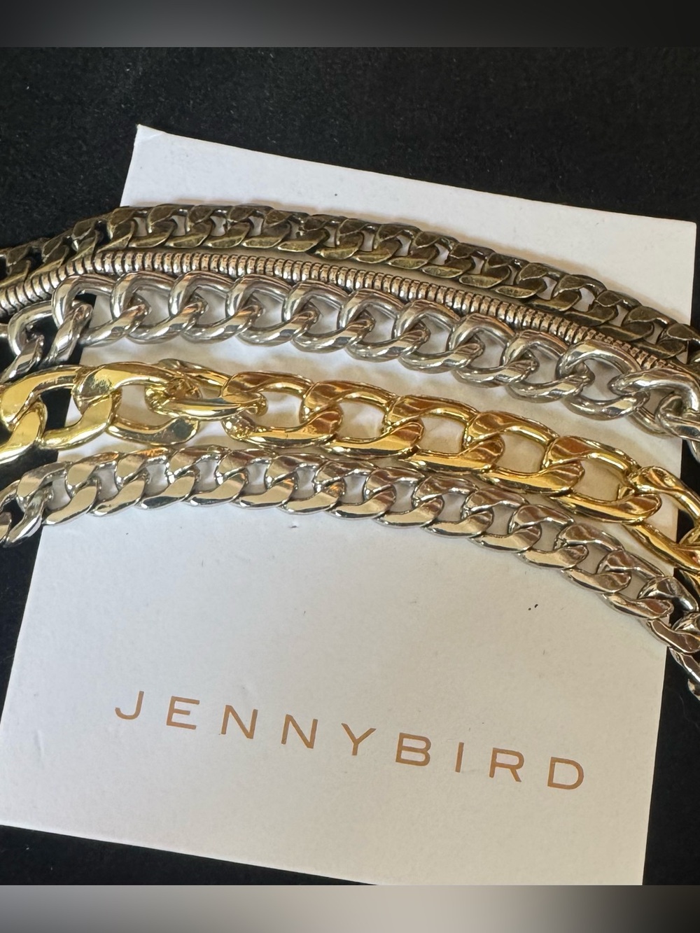 NEW Jenny Bird Austin Mixed Metals Chain Cuff Bracelet